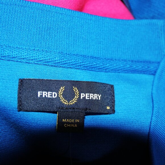 BNWT SS20 FRED PERRY ACID BRIGHT BLUE CARDIGAN M - Picture 7 of 9